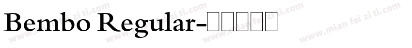 Bembo Regular字体转换